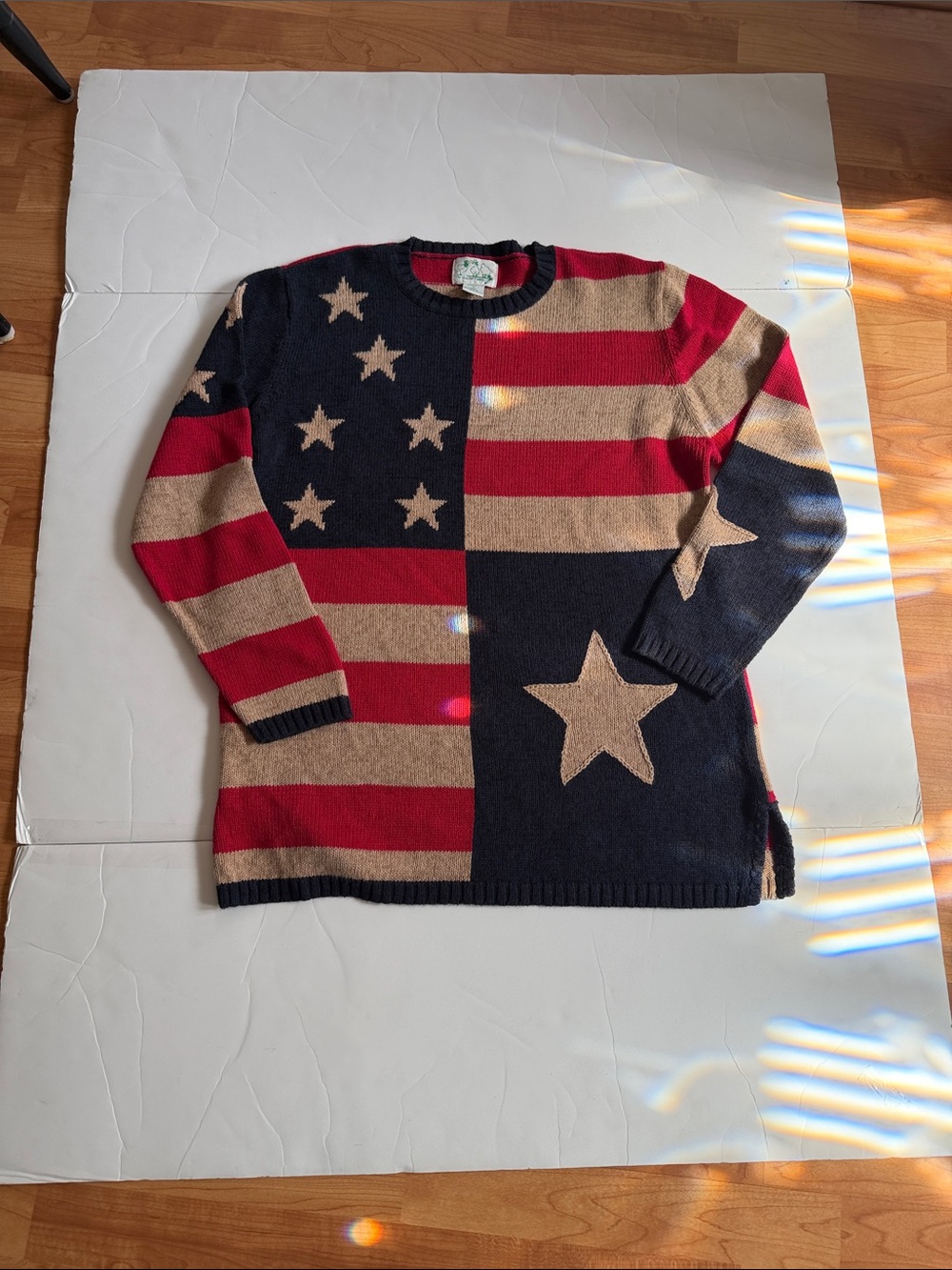 Quacker Factory Patriotic sweater vintage Medium